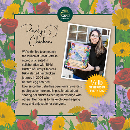 Ambientador premium de cáñamo y hierbas para gallineros Roost Refresh - 5 lb