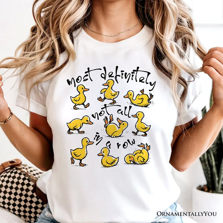 Camiseta sarcástica "Patos divertidos no todos en fila", camiseta motivacional para la salud mental