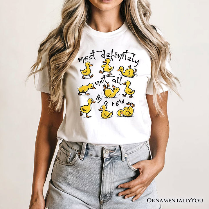 Camiseta sarcástica "Patos divertidos no todos en fila", camiseta motivacional para la salud mental