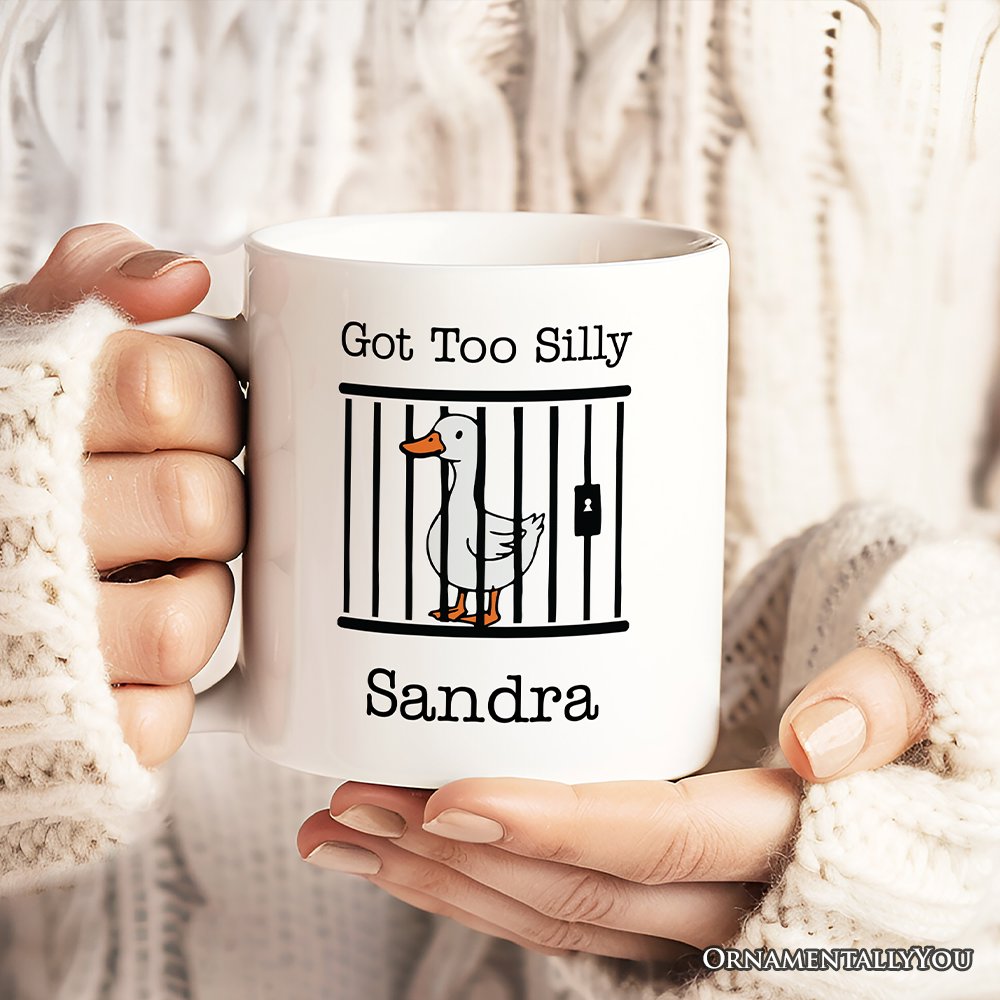 Taza personalizada de Ganso encarcelado: regalo divertido y divertido con nombre personalizado.