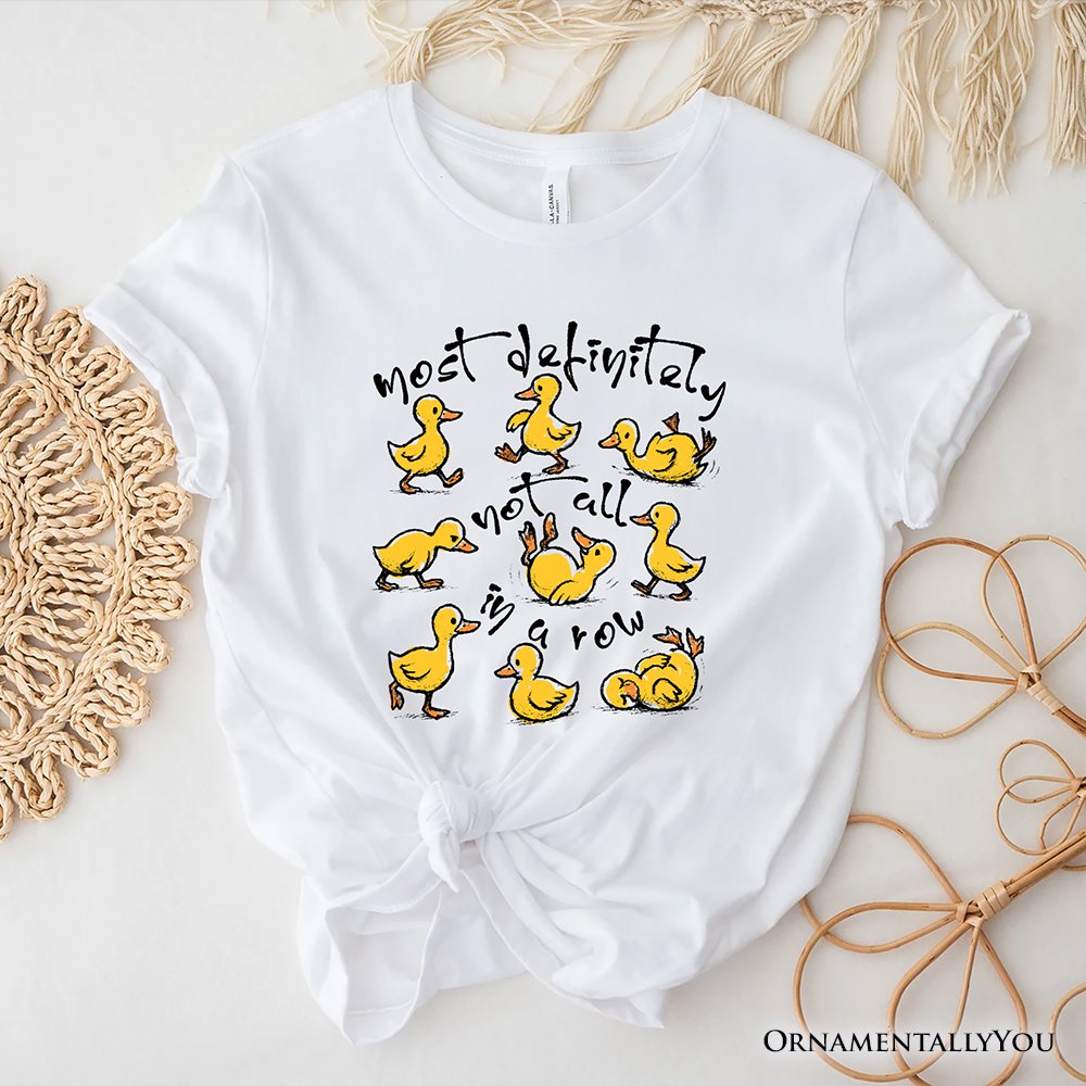 Camiseta sarcástica "Patos divertidos no todos en fila", camiseta motivacional para la salud mental