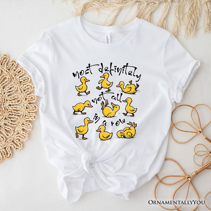 Camiseta sarcástica "Patos divertidos no todos en fila", camiseta motivacional para la salud mental