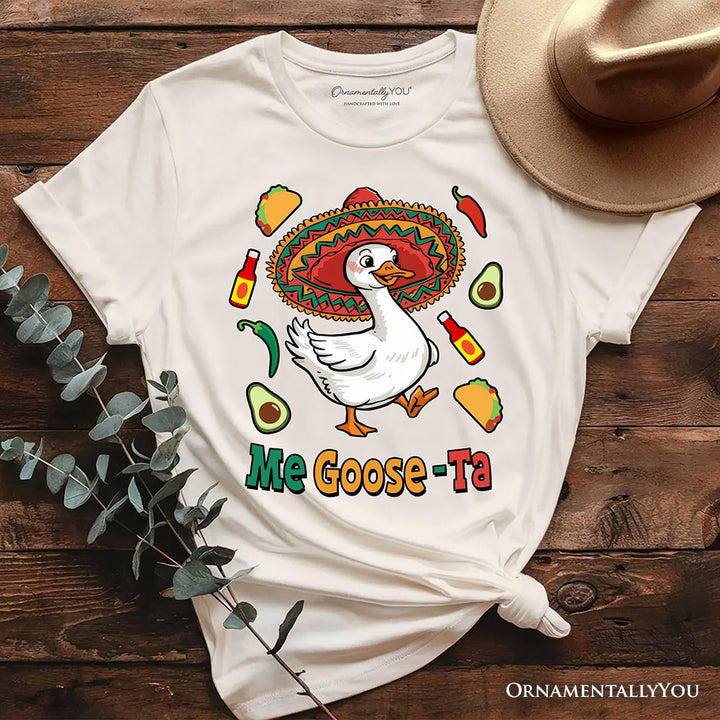 Camiseta divertida "Me Goose-Ta", camiseta de ganso con sombrero mexicano