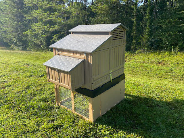 Gray Stand & Runs for Large Snap Lock Chicken Coops by Formex