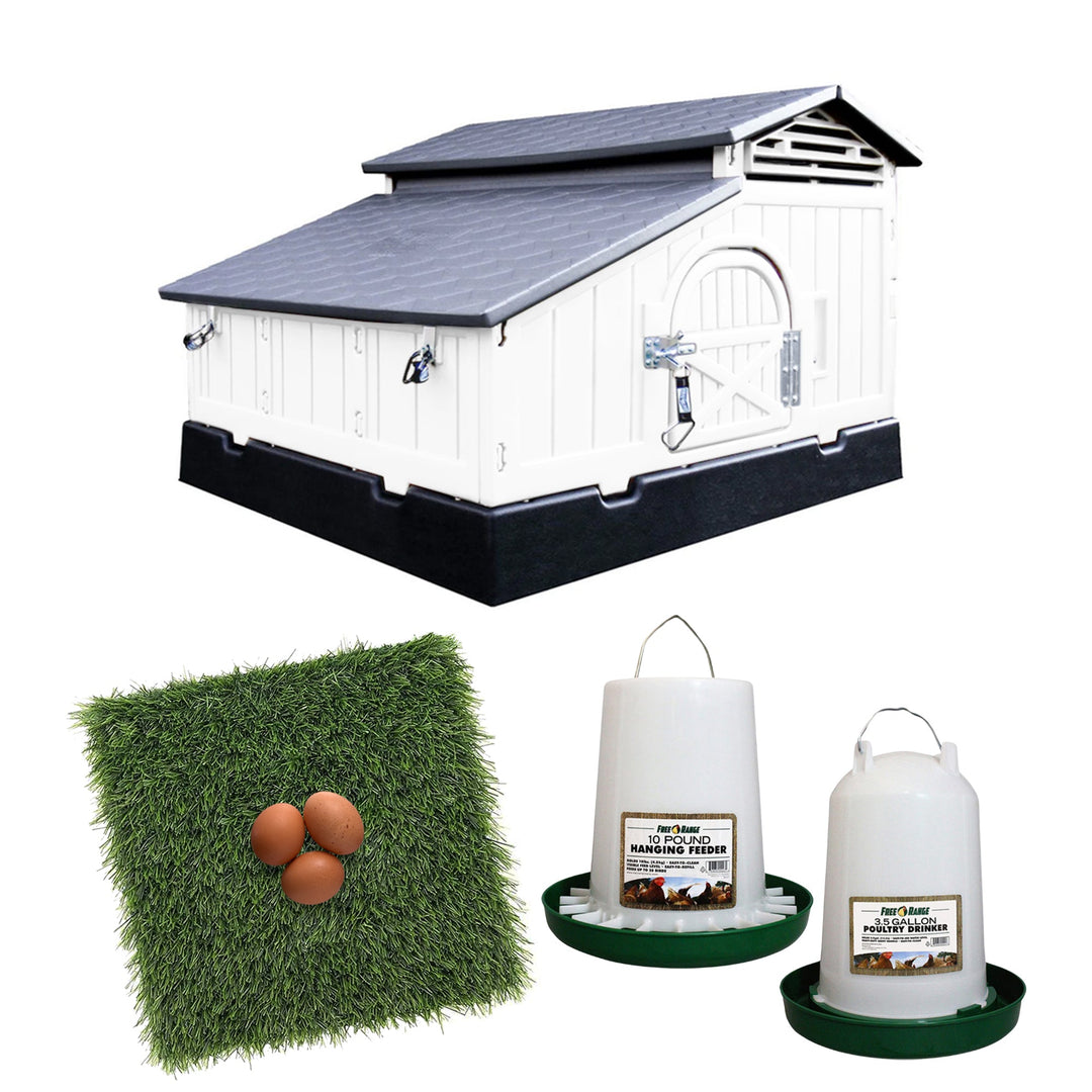 Formex Chicken Coop Kit with Feeder, Waterer, and Nest Box Liners