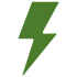 Green lightning bolt symbol