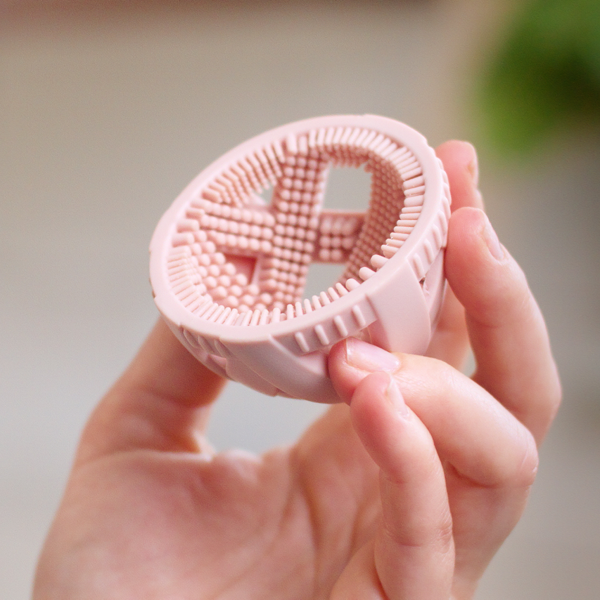 GoodEggStuff silicone egg cleaning brushes in assorted colors, ideal for chicken egg scrubbing, dishwasher safe