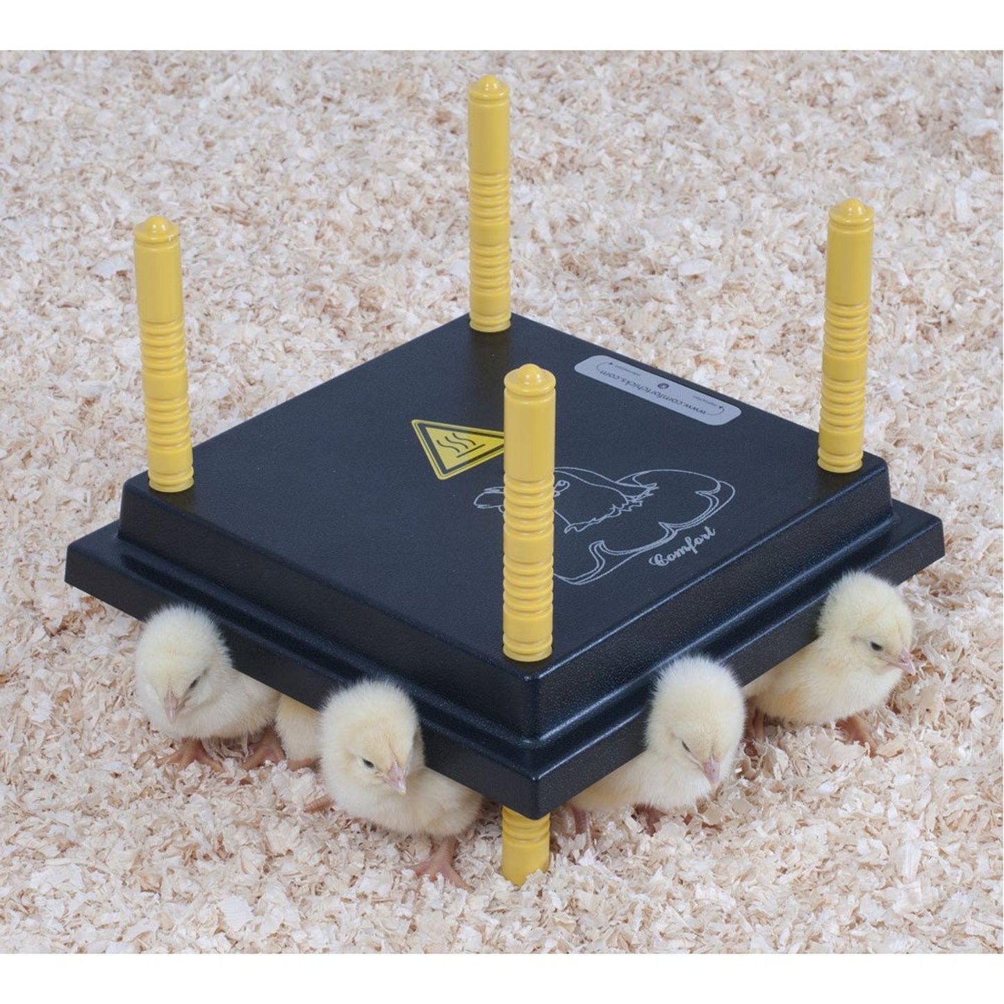 Adjustable 10x10 heating plate for chicks, 110V, 13W, energy-efficient brooder warmer by Hatching Time