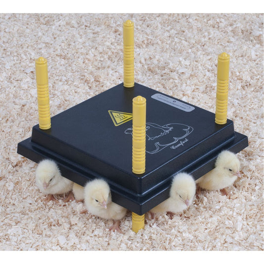 Adjustable 10x10 chick heating plate by Hatching Time, energy-efficient, 13W, suitable for 15-20 chicks