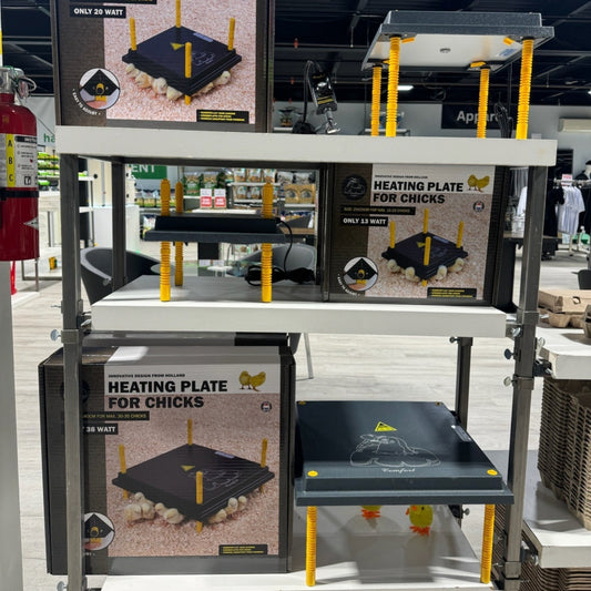 Energy-efficient 12x12 heating plate for chick brooding, adjustable height, 22W by Hatching Time