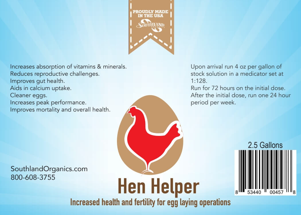 Hen Helper Organic Probiotics & Electrolytes for Layer Chickens