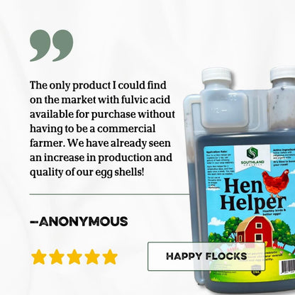 Southland Organics Hen Helper Organic Probiotics & Electrolytes for layer chickens in 2.5-gallon container