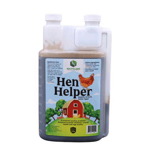 Southland Organics Hen Helper Organic Probiotics & Electrolytes for layer chickens in a 2.5-gallon container