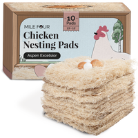 Soft cushioned chicken nesting pads in beige, ideal coop box liners for hens by Mile Four