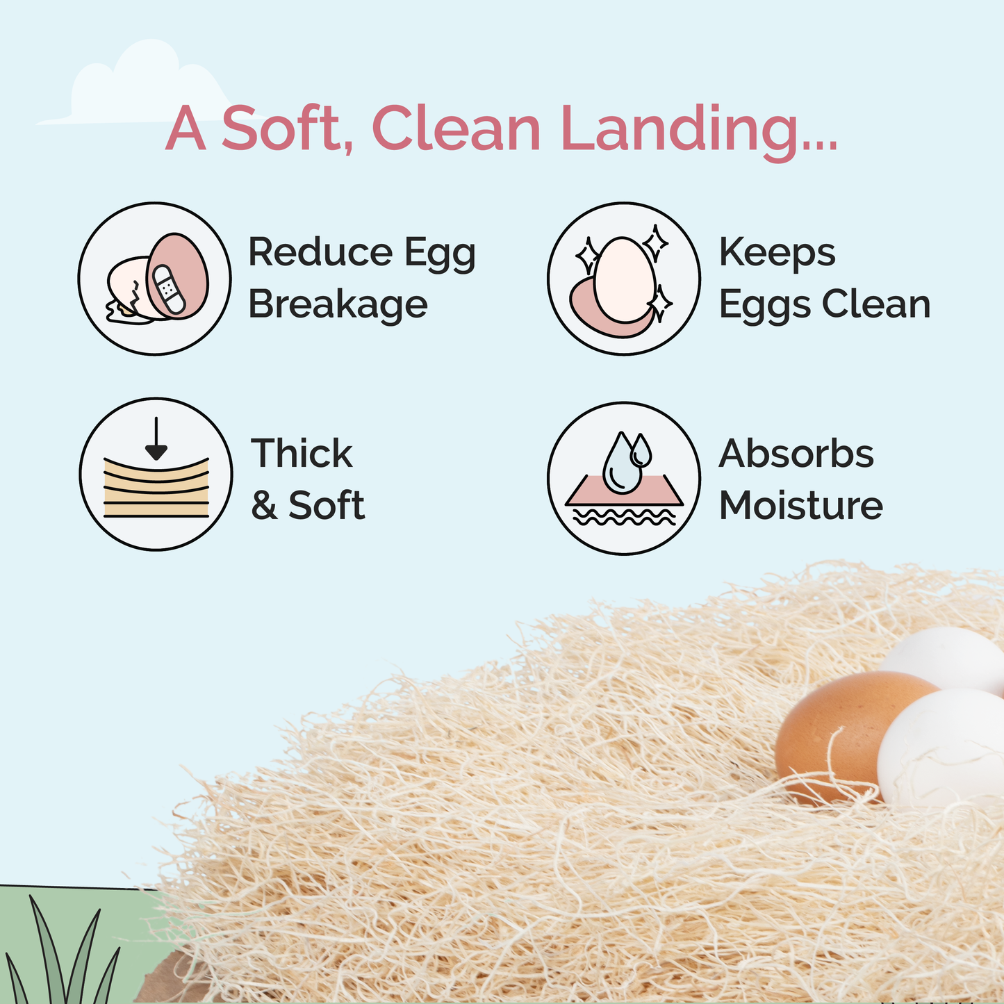 Soft Cushioned Chicken Nesting Pads - Coop Box Liners for Hens