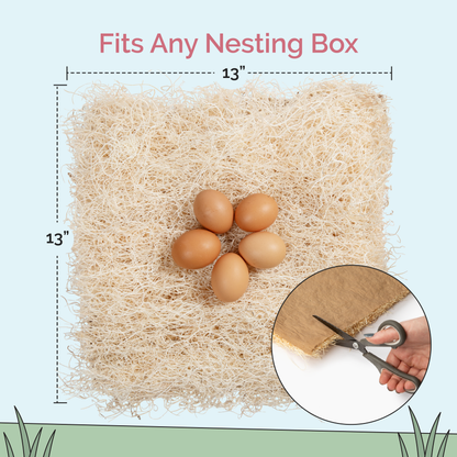 Soft Cushioned Chicken Nesting Pads - Coop Box Liners for Hens