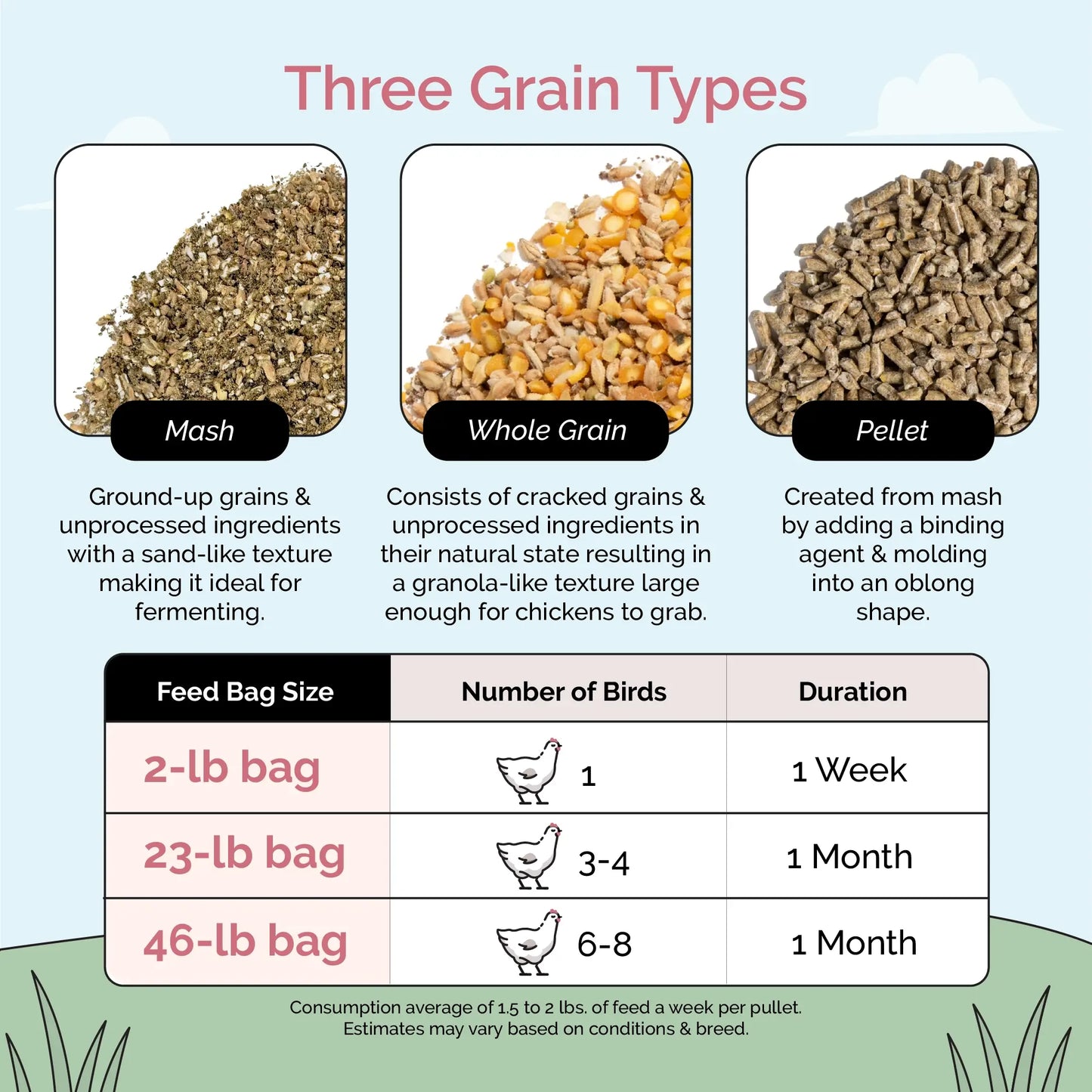 Organic Grower Feed Kit - 12 Week Supply for 10 Pullets w/ Grit