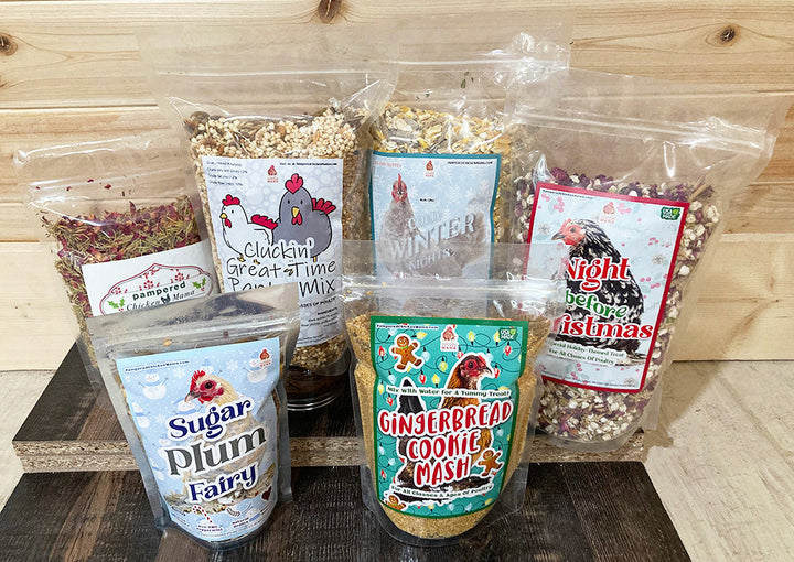 Holiday Goody Box for Chickens - 6 Organic Poultry Treats Gift Set