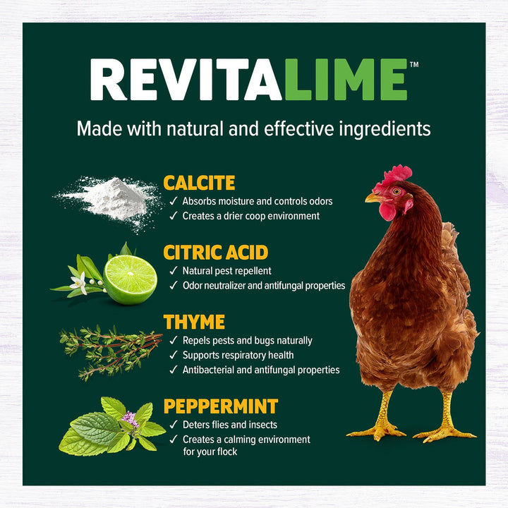 Revitalime Natural Chicken Coop Freshener - Pest Control & Odor