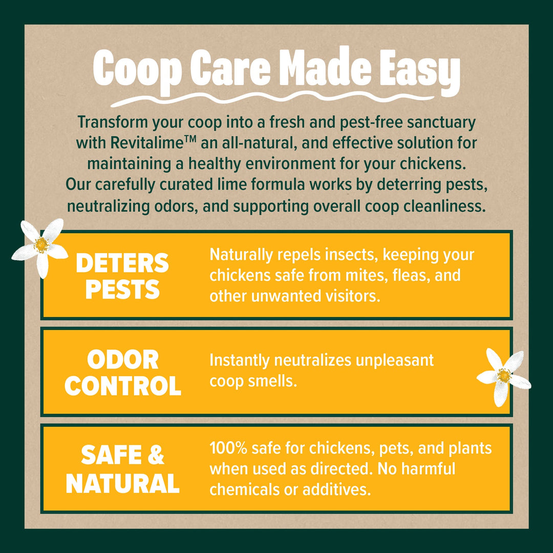 Revitalime Natural Chicken Coop Freshener - Pest Control & Odor