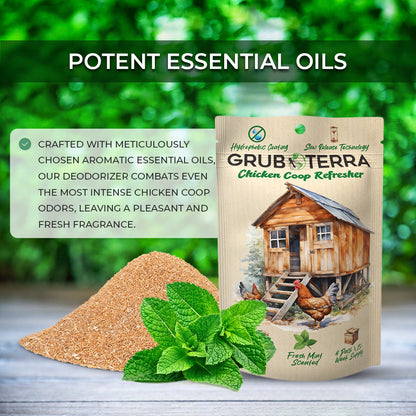 GrubTerra Natural Chicken Coop Deodorizer - 15 Week Formula