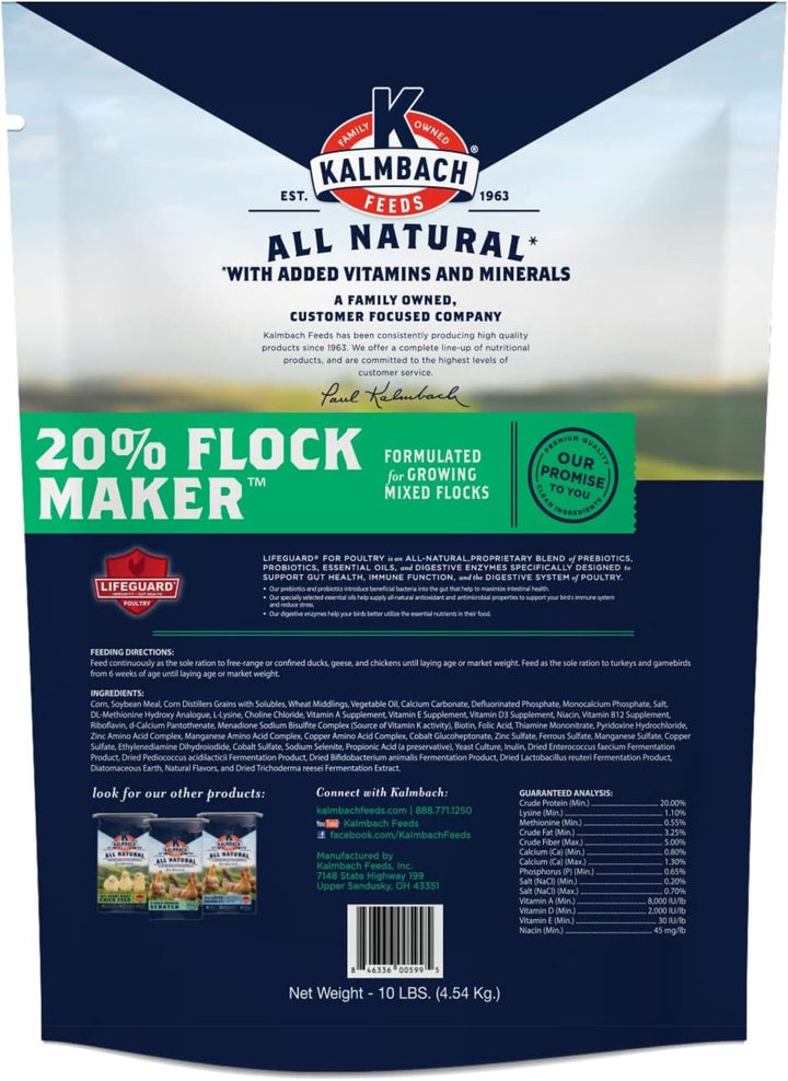 Kalmbach 20% Protein Natural Flock Maker Crumbles - 10 lb
