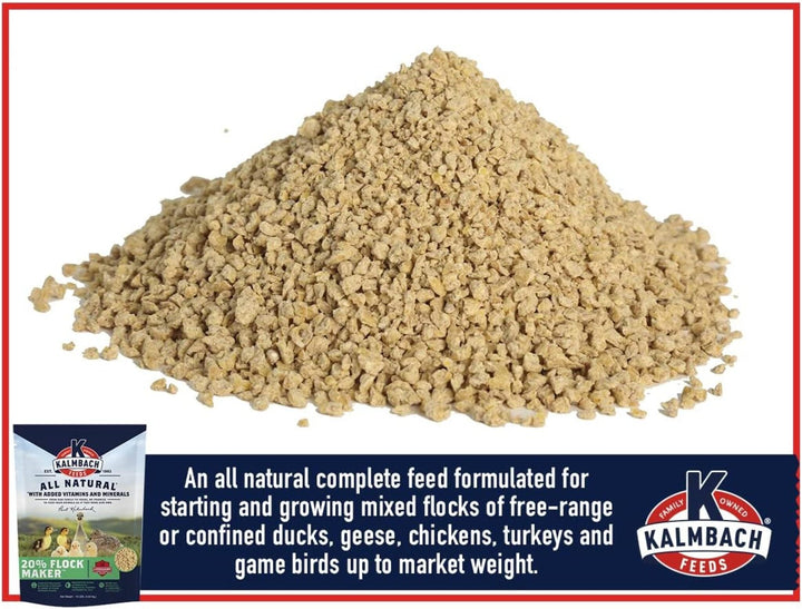 Kalmbach 20% Protein Natural Flock Maker Crumbles - 10 lb