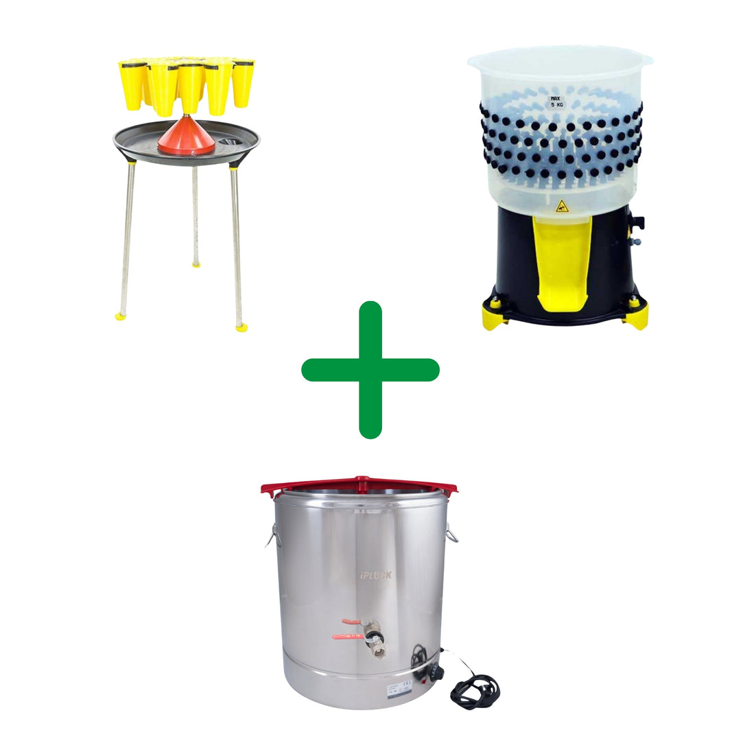 Complete Quail Processing Kit - 14-Cone Stand, Plucker & Scalder