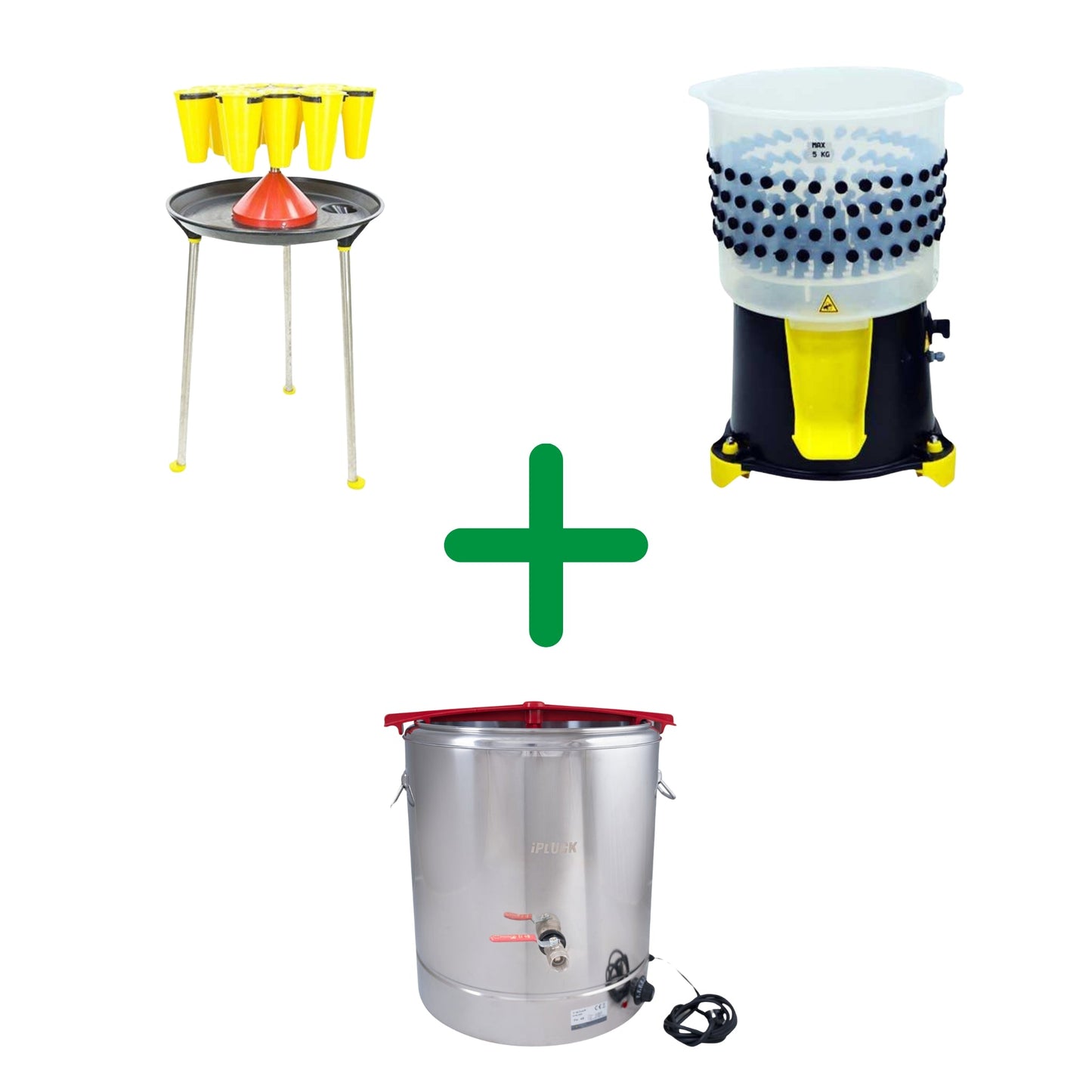 Complete Quail Processing Kit with 14-cone stand, 16-gallon scalder, and 216 rubber fingers by Hatching Time