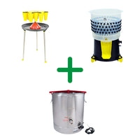 Complete Quail Processing Kit with 14-cone stand, 16-gallon scalder, and 216 rubber fingers by Hatching Time
