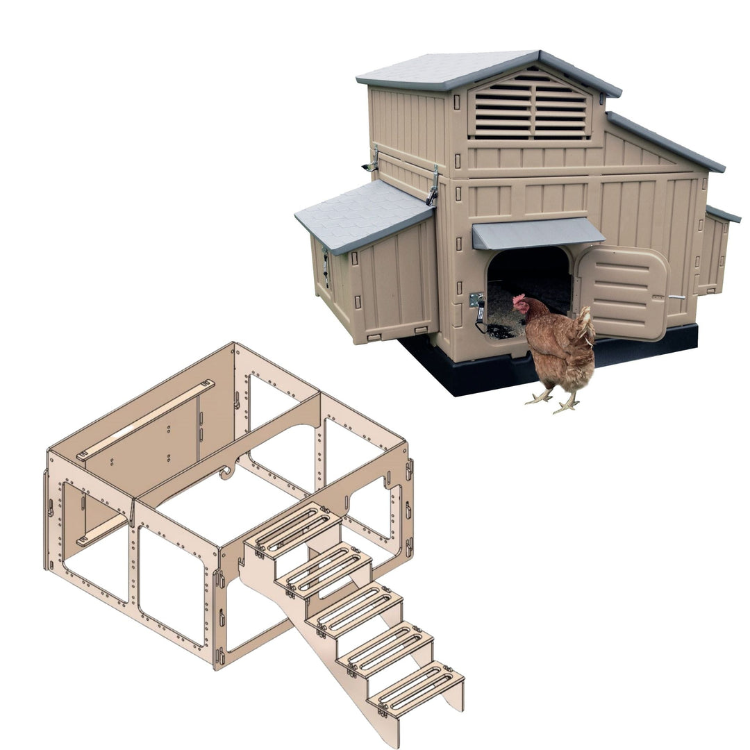 Large Chicken Coop & Stand with Stairs