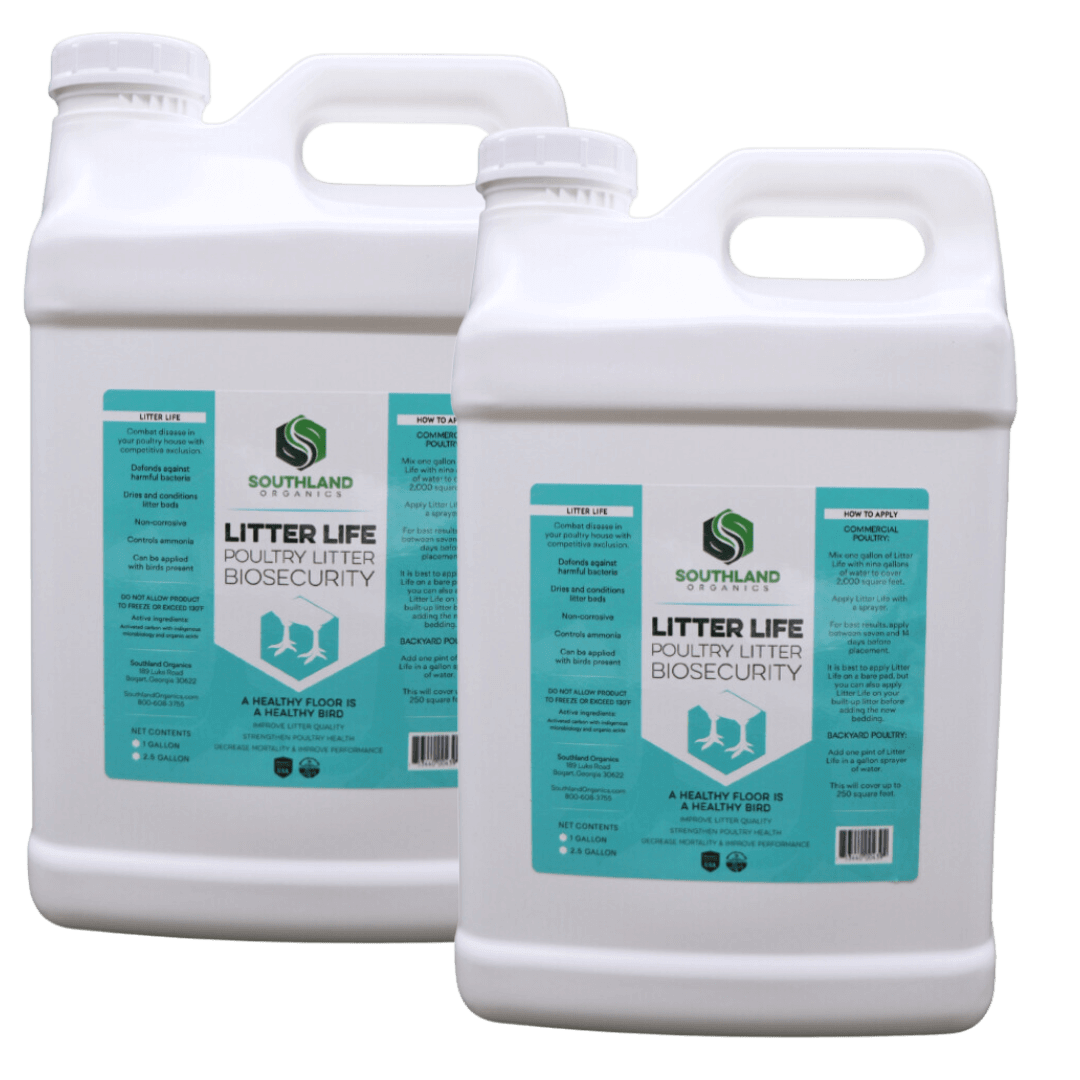 Southland Organics Litter Life Organic Poultry Litter Amendment, 2.5-gallon container, for ammonia control and beneficial mi