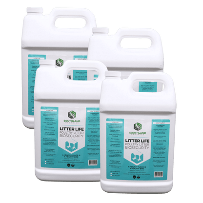 Southland Organics Litter Life Organic Poultry Litter Amendment in a 1-gallon container, ideal for backyard chickens
