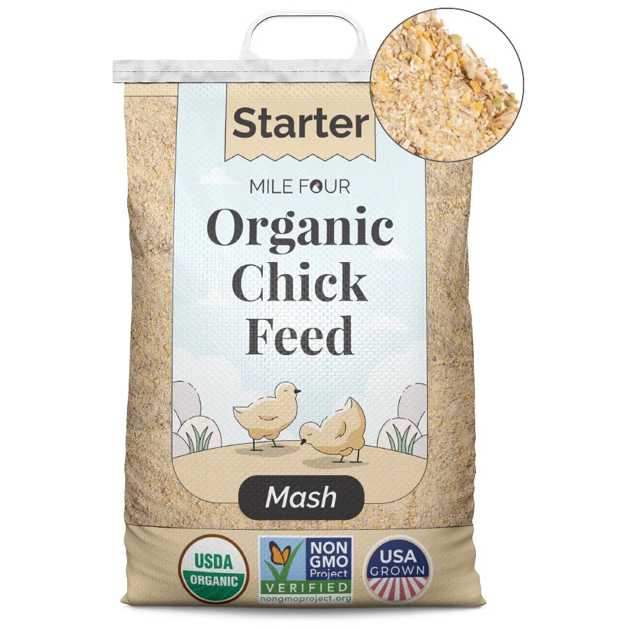 FlockFit™ Organic Chick Starter Feed, 37lb bag, non-GMO, USDA organic, with mash texture for baby chicks.