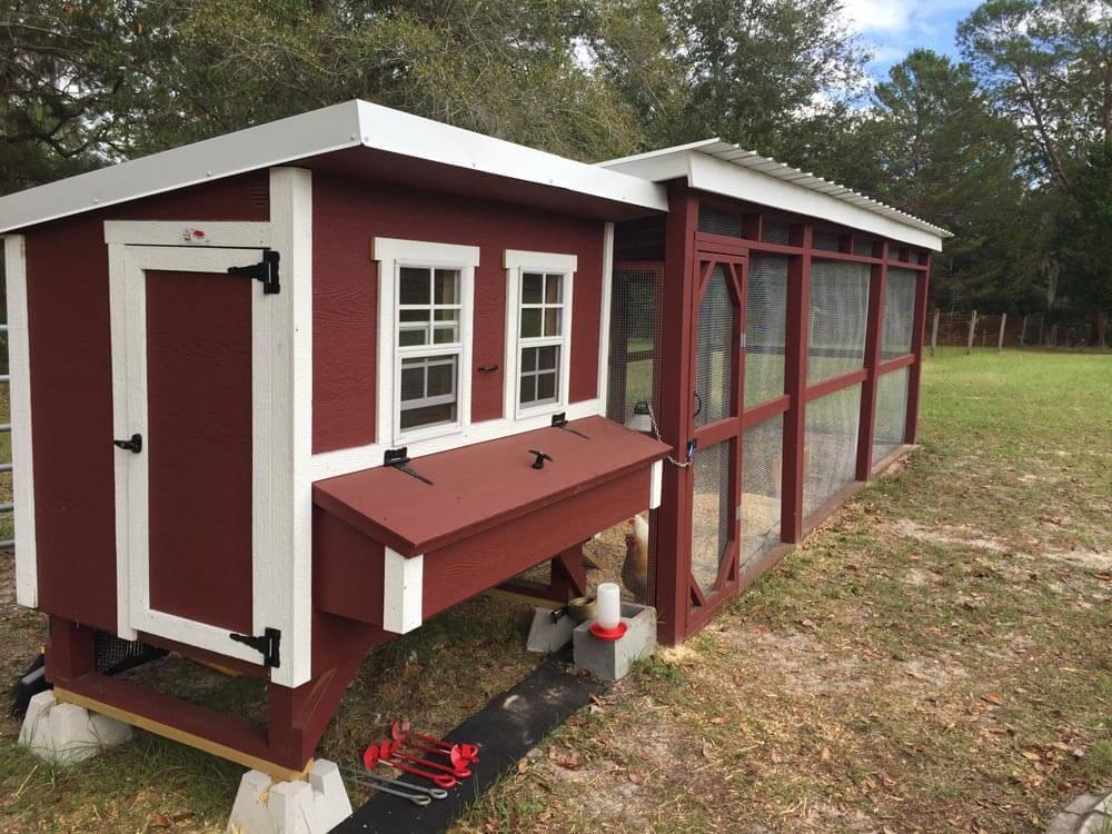 OverEZ Large Chicken Coop - Heavy Duty Wood - Up to 15 Chickens