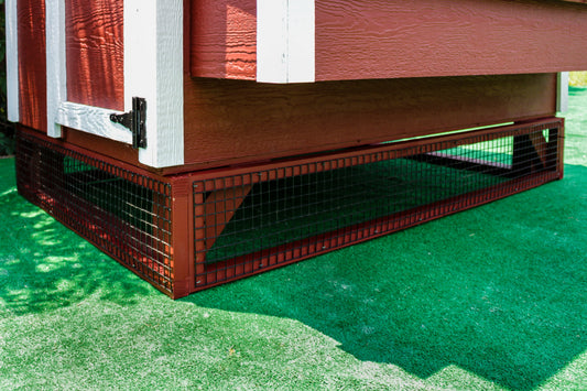 OverEZ Chicken Coop large wire panels with pressure treated wood frame, featuring 16-gauge wire mesh and 2x2 wood structure.
