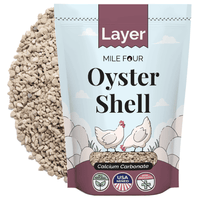 Organic oyster shell calcium supplement for laying chickens, 4 lbs size, from Mile Four