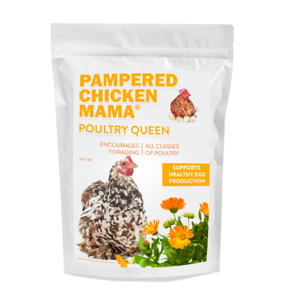 Premium Mealworm Chicken Treats with non-GMO corn, flax, and herbs by Dahlia Pets, available in 3, 10, and 20-pound sizes.
