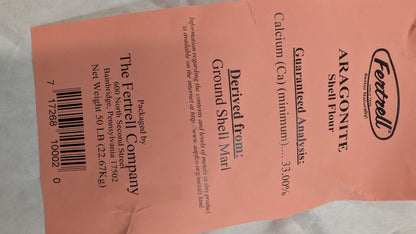 Fertrell Aragonite Pure Calcium Supplement for Poultry - 5lb or 50lb