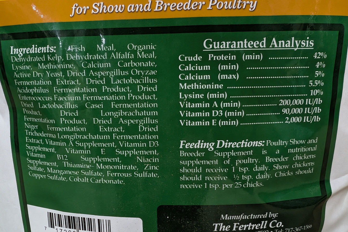 Fertrell High-Potency Breeder Supplement - Fertility & Feather Support