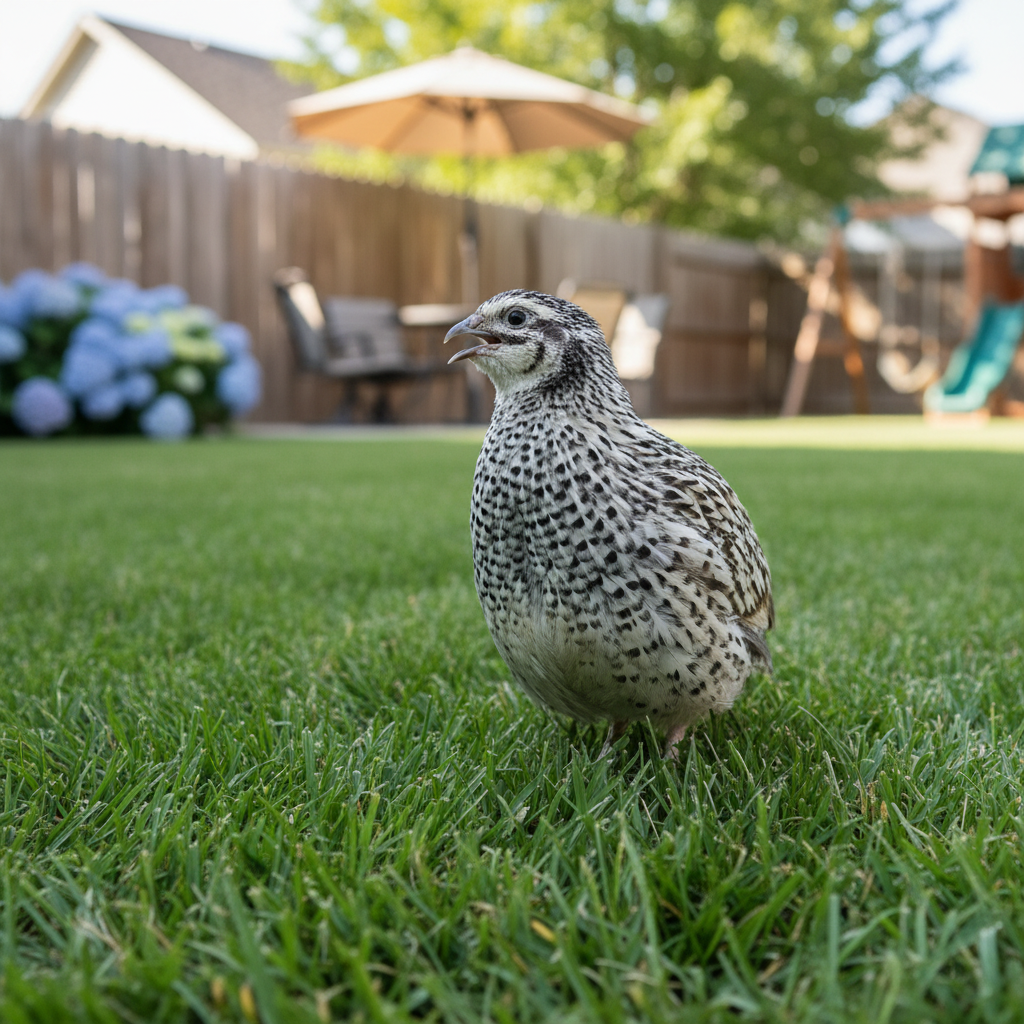 Pearl Pansy quail hatching eggs in a nest, 12 count, Quailz.com by Undique LLC