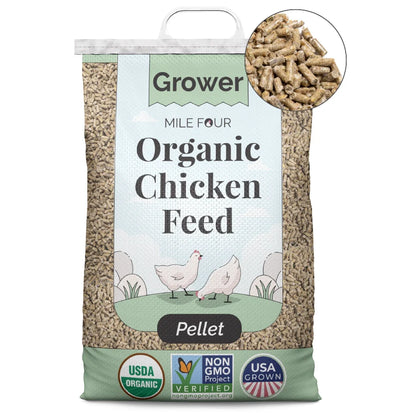 Organic Corn-Free Soy-Free Grower Chicken Feed - Non-GMO US Grown