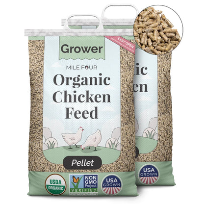 Organic Corn-Free Soy-Free Grower Chicken Feed - Non-GMO US Grown