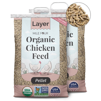 Mile Four Organic Layer Chicken Feed - Corn-Free Soy-Free Non-GMO