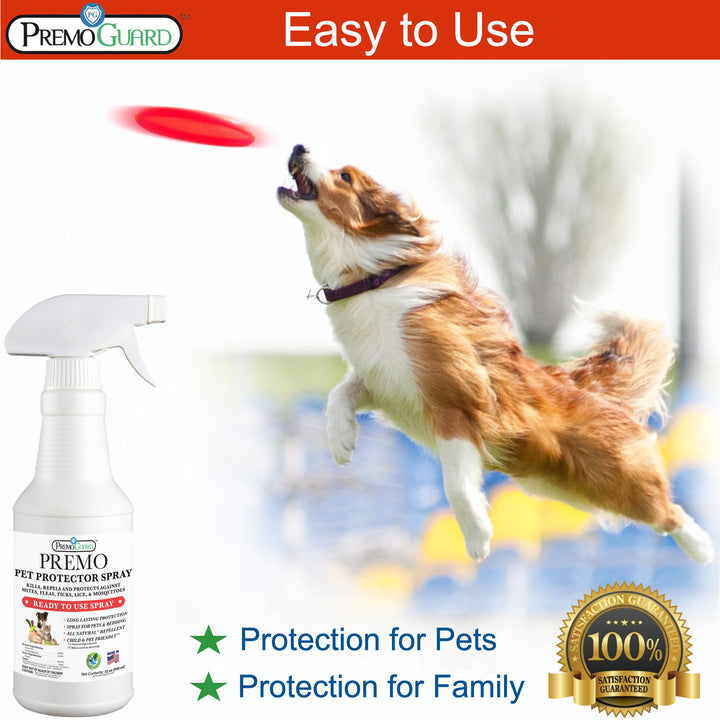 Protector para mascotas de 32 oz - Totalmente natural y no tóxico - Premo Guard 