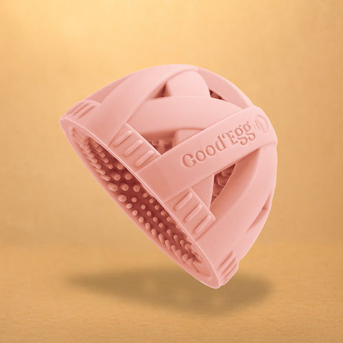 GoodEgg silicone egg washing brush for backyard chickens, available in standard and large sizes, dishwasher safe.