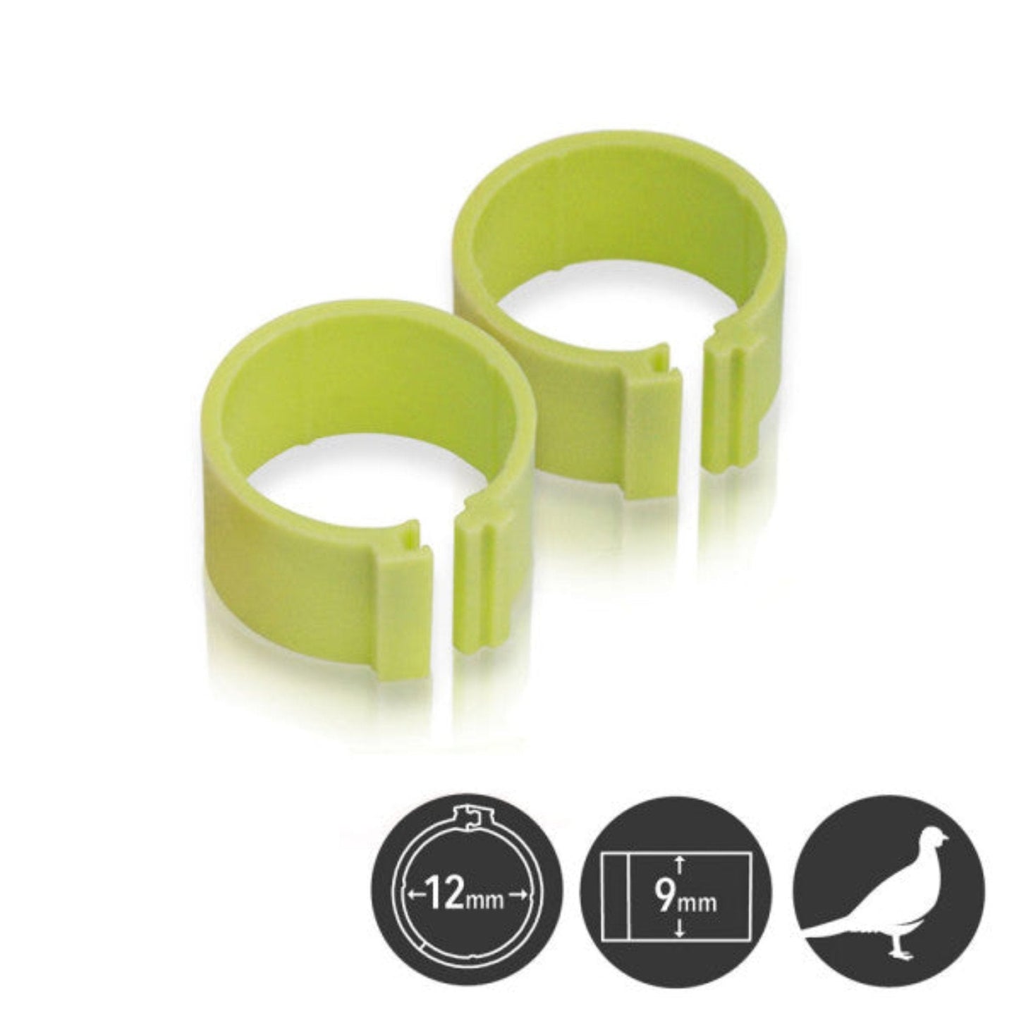 Durable Poultry Leg Bands 12mm - Pack of 25 - Zip Connection