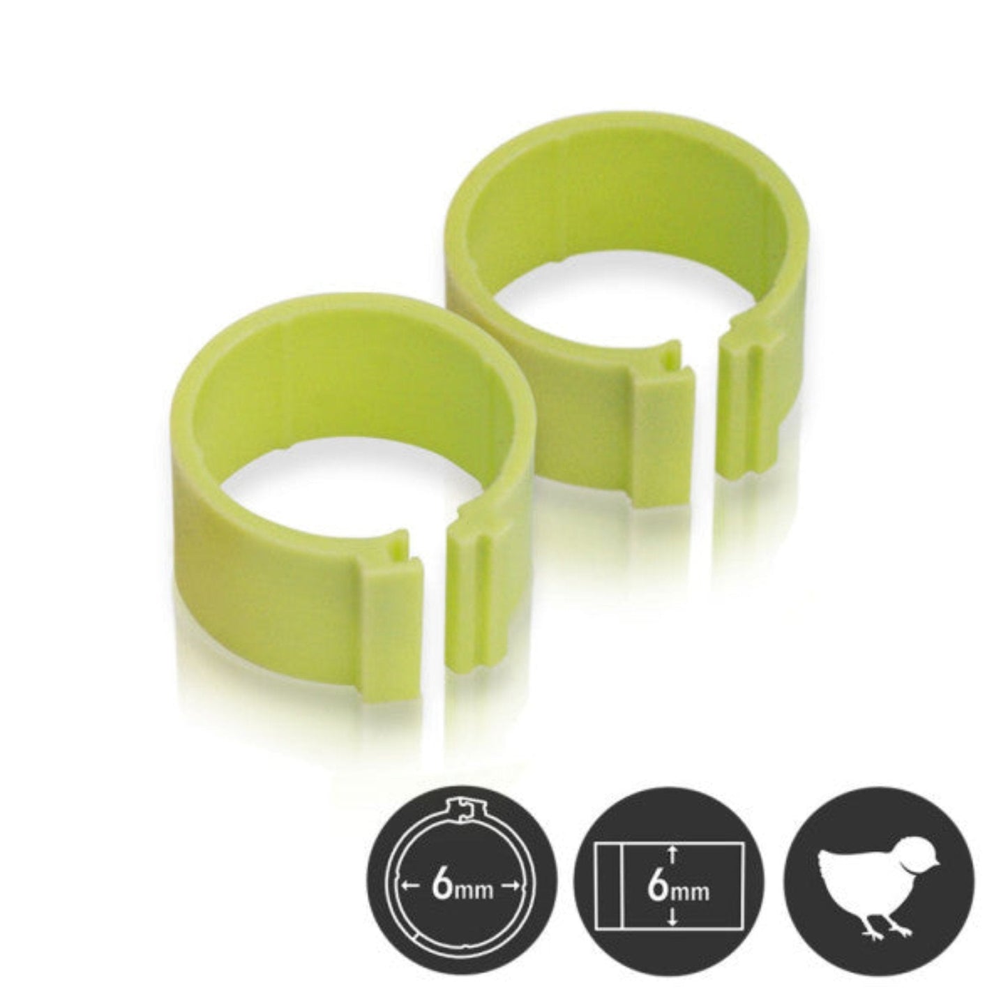 Durable Poultry Leg Bands 6mm Polypropylene - Pack of 25