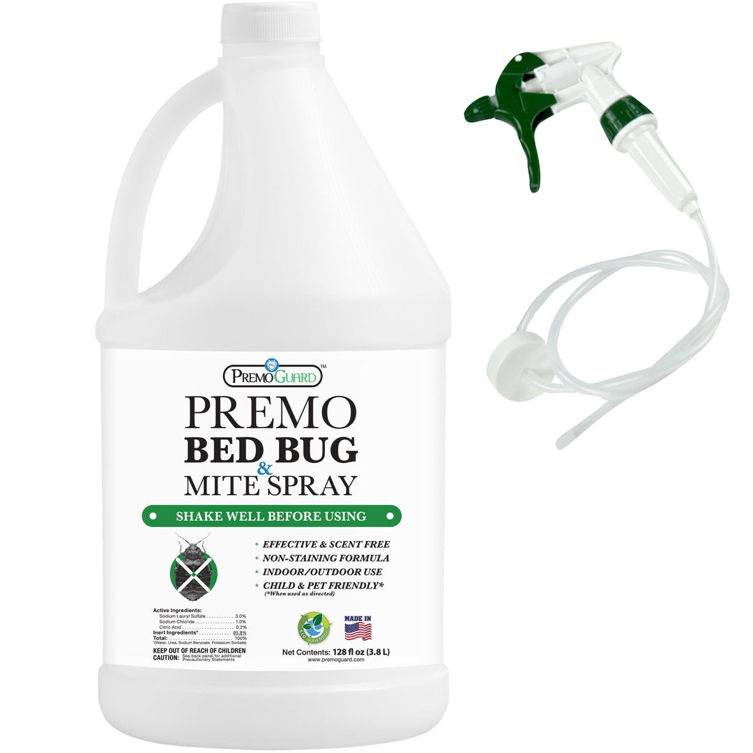 Insecticida para ácaros y chinches de cama, 128 oz, totalmente natural y no tóxico, Premo Guard 