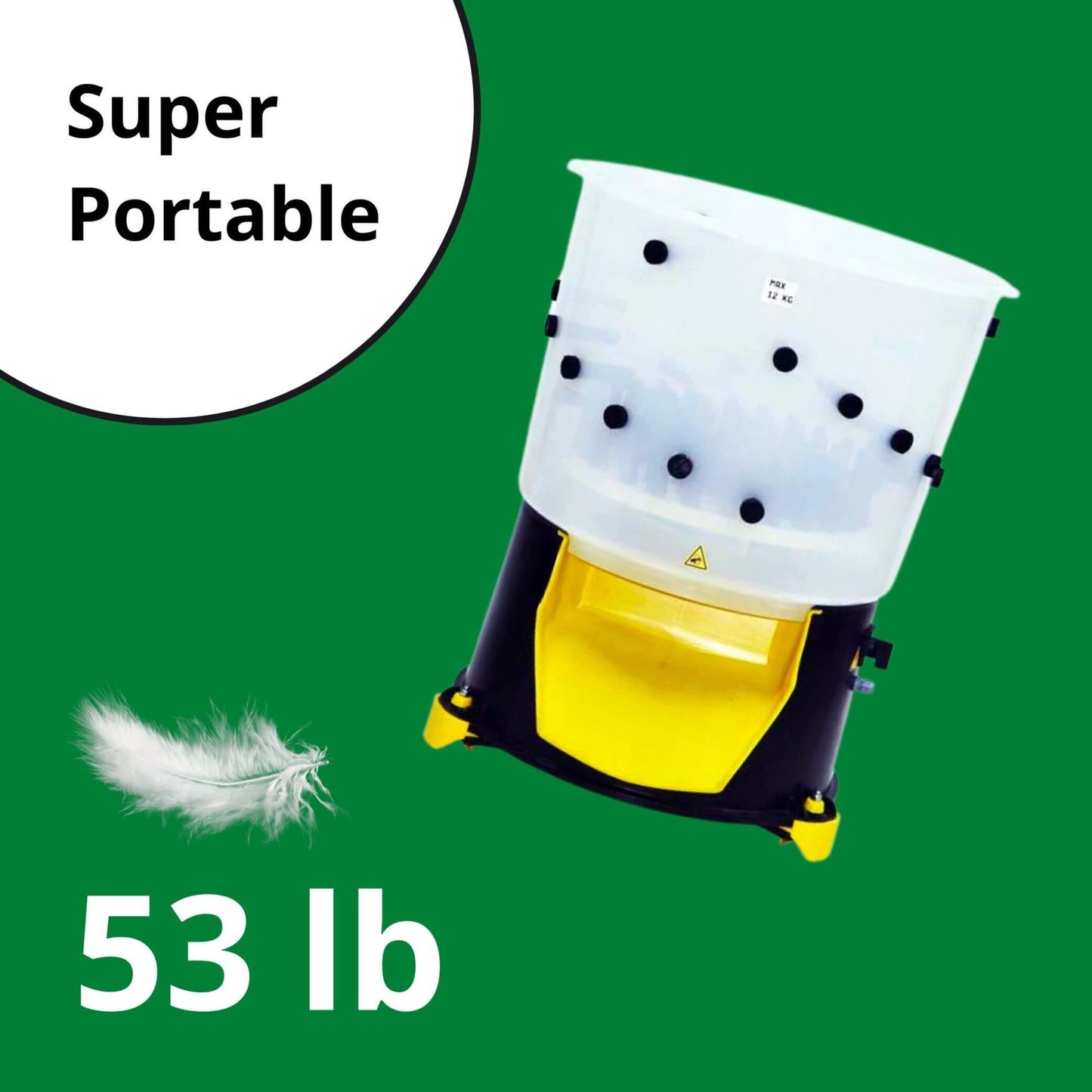 Turkey processing kit with durable ABS plastic 3-cone unit and plucker by Hatching Time